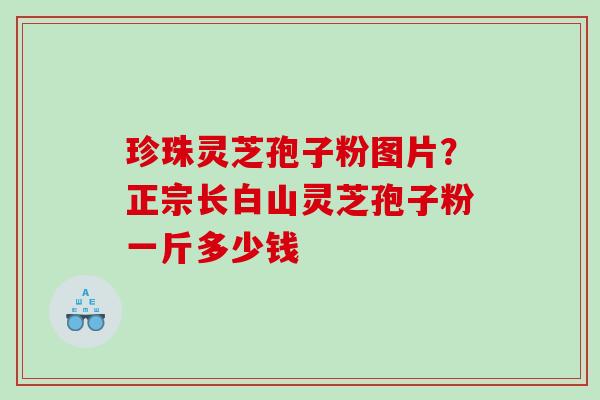 珍珠灵芝孢子粉图片？正宗长白山灵芝孢子粉一斤多少钱