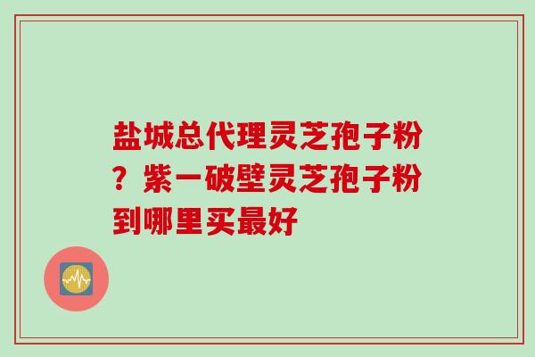 盐城总代理灵芝孢子粉？紫一破壁灵芝孢子粉到哪里买最好