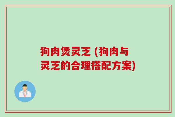 狗肉煲灵芝 (狗肉与灵芝的合理搭配方案)