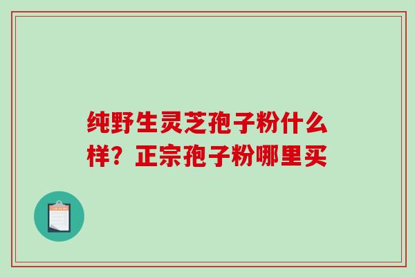 纯野生灵芝孢子粉什么样？正宗孢子粉哪里买