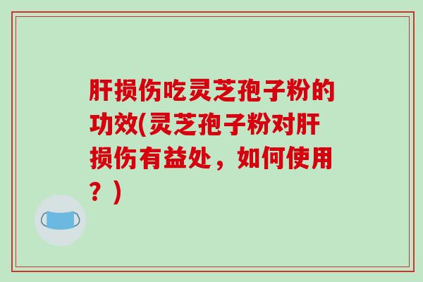 肝损伤吃灵芝孢子粉的功效(灵芝孢子粉对肝损伤有益处，如何使用？)