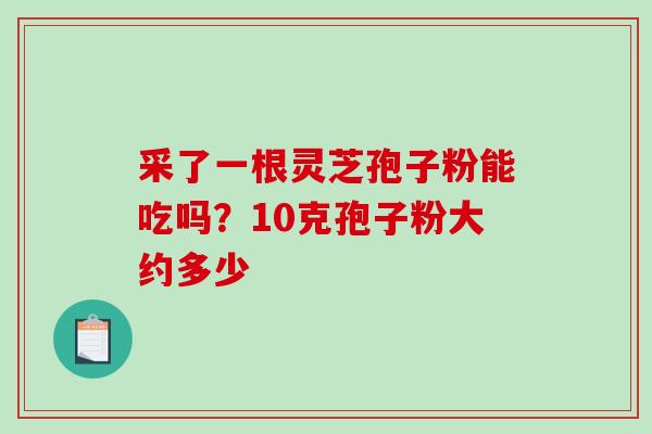 采了一根灵芝孢子粉能吃吗？10克孢子粉大约多少