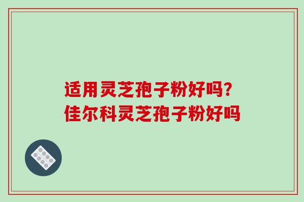 适用灵芝孢子粉好吗？佳尔科灵芝孢子粉好吗