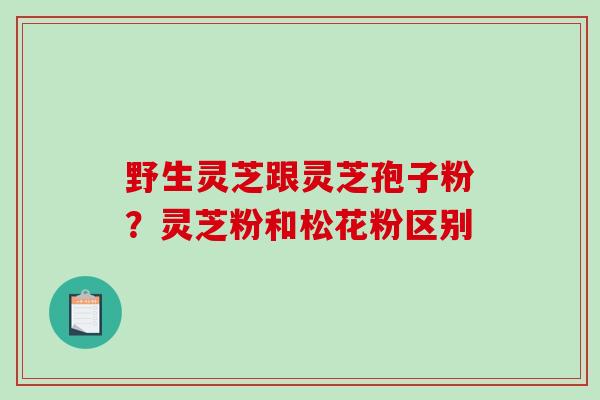野生灵芝跟灵芝孢子粉？灵芝粉和松花粉区别