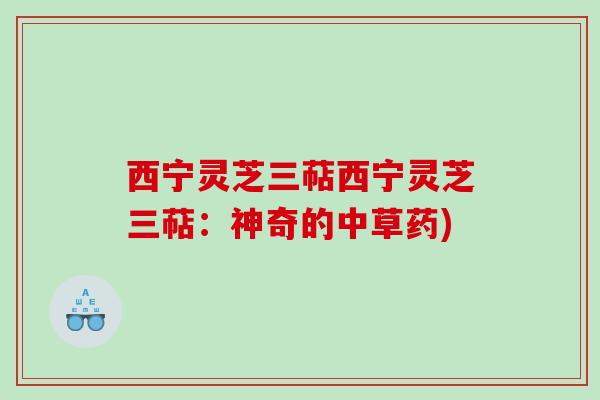 西宁灵芝三萜西宁灵芝三萜：神奇的中草药)