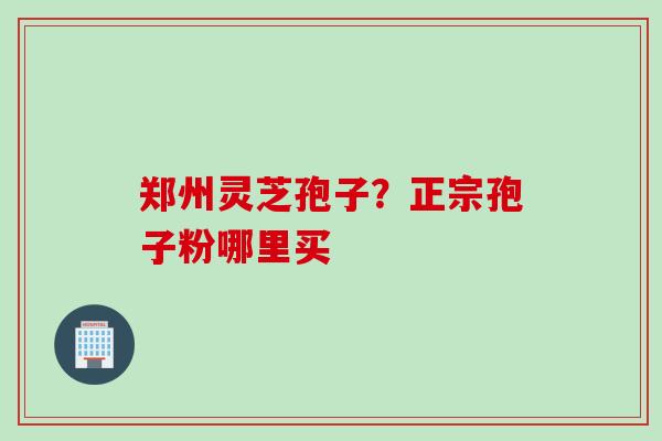 郑州灵芝孢子？正宗孢子粉哪里买