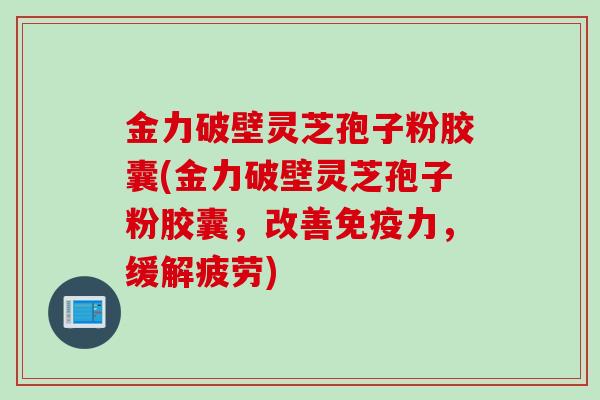 金力破壁灵芝孢子粉胶囊(金力破壁灵芝孢子粉胶囊，改善免疫力，缓解疲劳)
