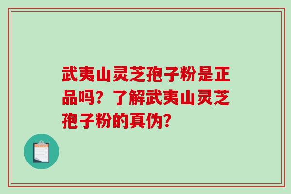 武夷山灵芝孢子粉是正品吗？了解武夷山灵芝孢子粉的真伪？