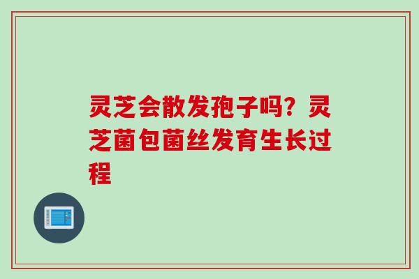 灵芝会散发孢子吗？灵芝菌包菌丝发育生长过程