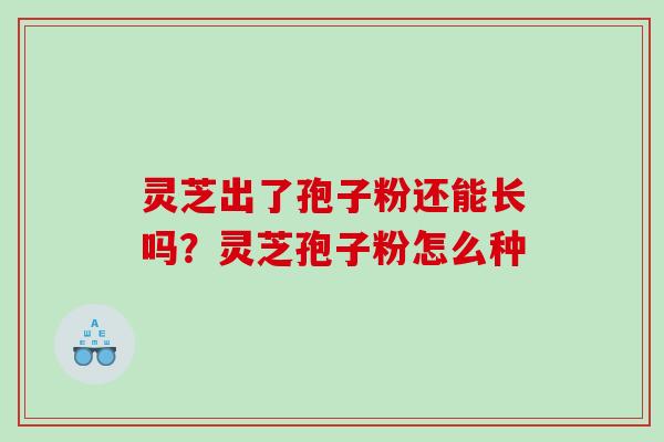 灵芝出了孢子粉还能长吗？灵芝孢子粉怎么种
