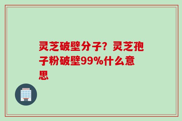 灵芝破壁分子？灵芝孢子粉破壁99%什么意思