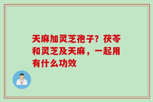 天麻加灵芝孢子？茯苓和灵芝及天麻，一起用有什么功效