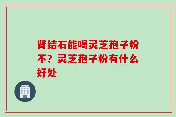 肾结石能喝灵芝孢子粉不？灵芝孢子粉有什么好处