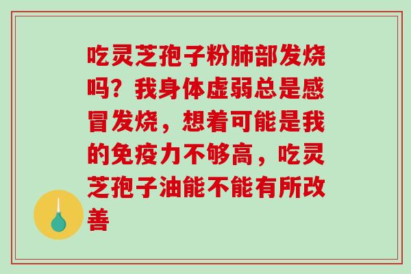 吃灵芝孢子粉肺部发烧吗？我身体虚弱总是感冒发烧，想着可能是我的免疫力不够高，吃灵芝孢子油能不能有所改善