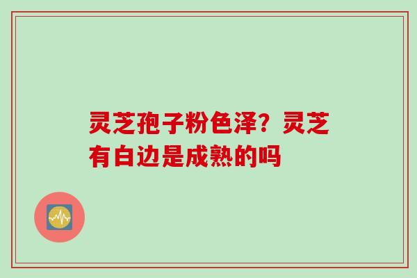 灵芝孢子粉色泽？灵芝有白边是成熟的吗