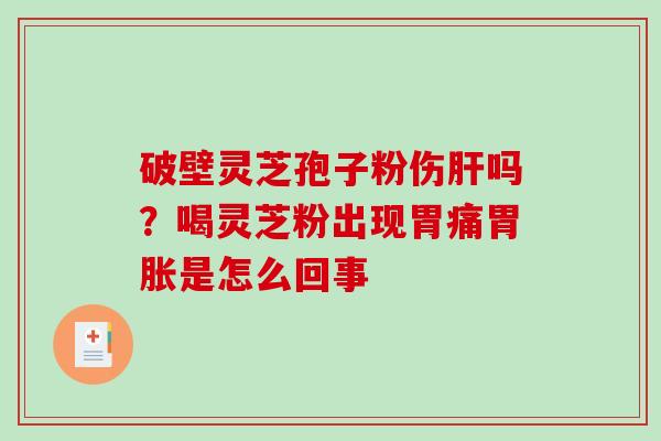 破壁灵芝孢子粉伤肝吗？喝灵芝粉出现胃痛胃胀是怎么回事