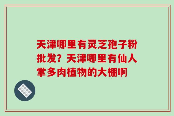 天津哪里有灵芝孢子粉批发？天津哪里有仙人掌多肉植物的大棚啊