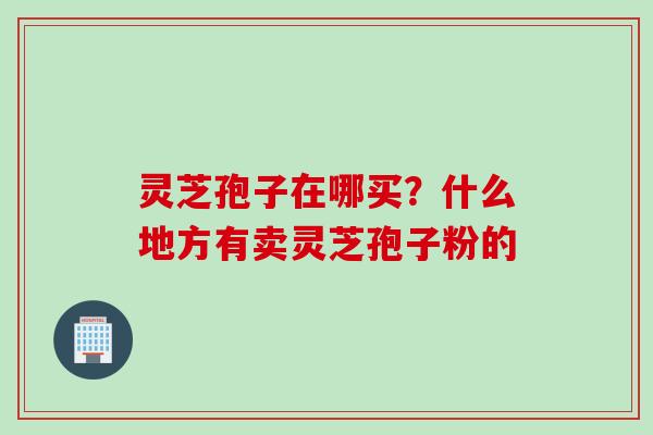 灵芝孢子在哪买？什么地方有卖灵芝孢子粉的