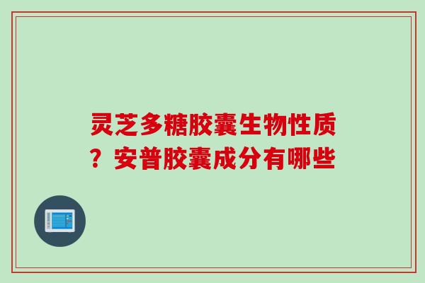 灵芝多糖胶囊生物性质？安普胶囊成分有哪些