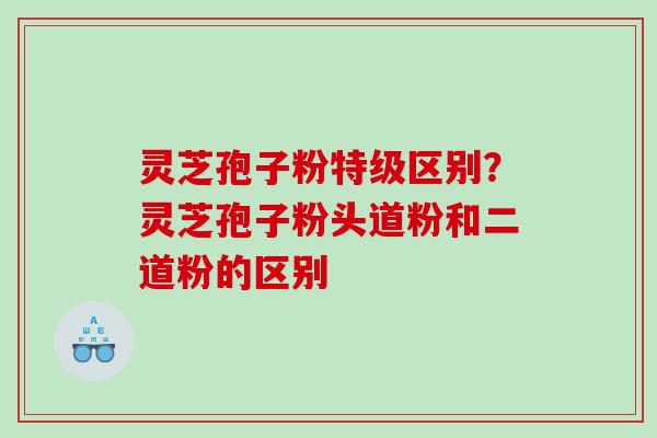 灵芝孢子粉特级区别？灵芝孢子粉头道粉和二道粉的区别