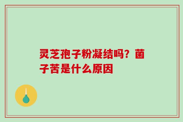 灵芝孢子粉凝结吗？菌子苦是什么原因