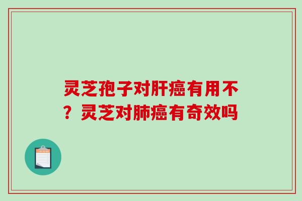 灵芝孢子对肝癌有用不？灵芝对肺癌有奇效吗