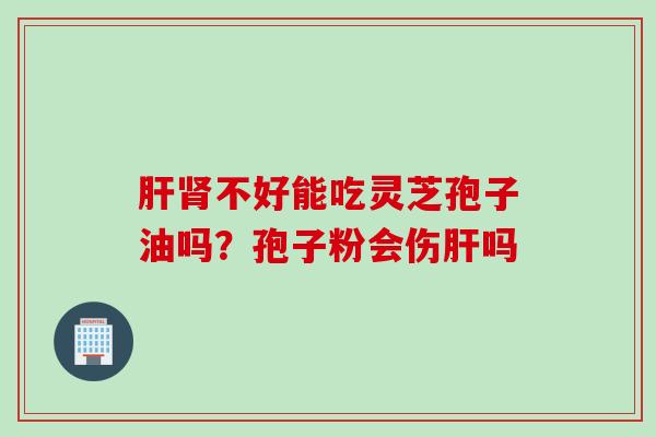 肝肾不好能吃灵芝孢子油吗？孢子粉会伤肝吗