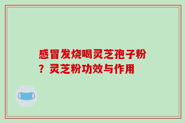 感冒发烧喝灵芝孢子粉？灵芝粉功效与作用