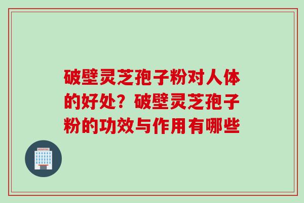 破壁灵芝孢子粉对人体的好处？破壁灵芝孢子粉的功效与作用有哪些