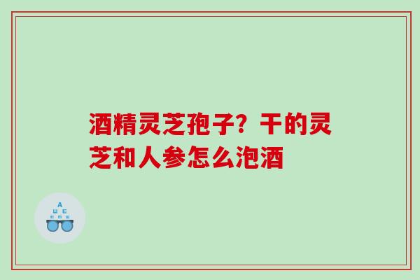 酒精灵芝孢子？干的灵芝和人参怎么泡酒
