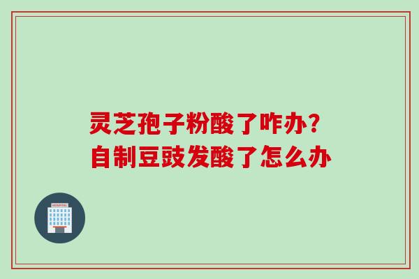 灵芝孢子粉酸了咋办？自制豆豉发酸了怎么办