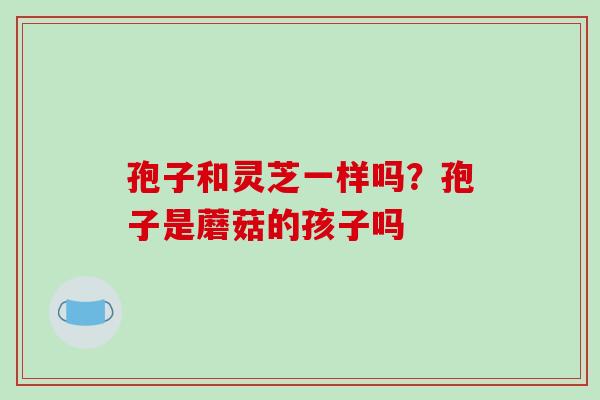孢子和灵芝一样吗？孢子是蘑菇的孩子吗