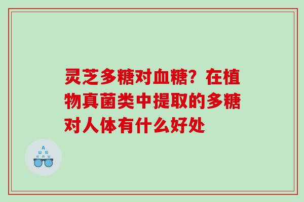 灵芝多糖对血糖？在植物真菌类中提取的多糖对人体有什么好处