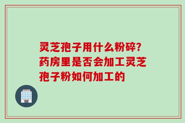 灵芝孢子用什么粉碎？药房里是否会加工灵芝孢子粉如何加工的