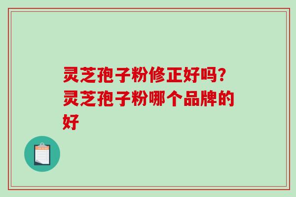 灵芝孢子粉修正好吗？灵芝孢子粉哪个品牌的好