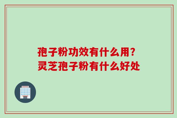 孢子粉功效有什么用？灵芝孢子粉有什么好处