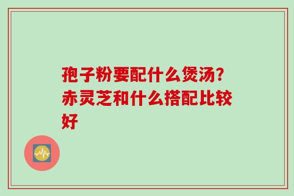 孢子粉要配什么煲汤？赤灵芝和什么搭配比较好