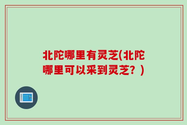北陀哪里有灵芝(北陀哪里可以采到灵芝？)