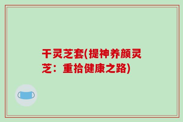 干灵芝套(提神养颜灵芝：重拾健康之路)