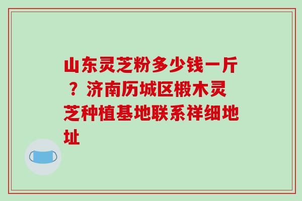 山东灵芝粉多少钱一斤 ？济南历城区椴木灵芝种植基地联系祥细地址