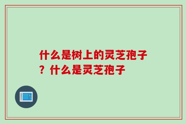 什么是树上的灵芝孢子？什么是灵芝孢子