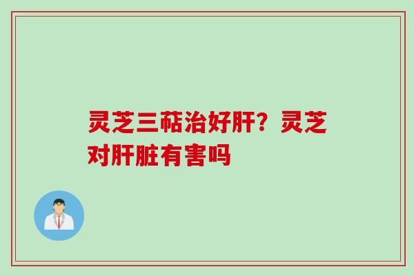 灵芝三萜治好肝？灵芝对肝脏有害吗