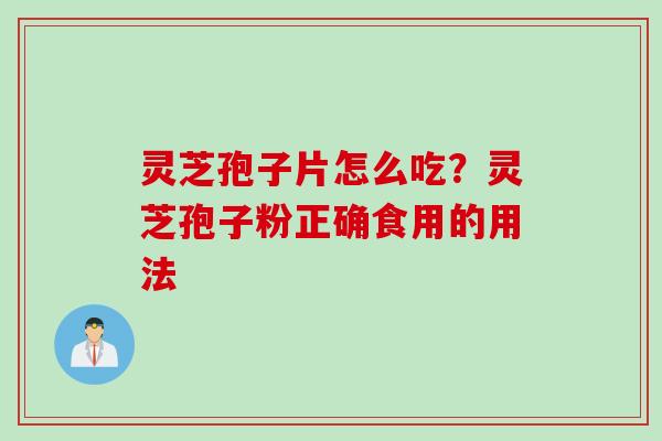 灵芝孢子片怎么吃？灵芝孢子粉正确食用的用法
