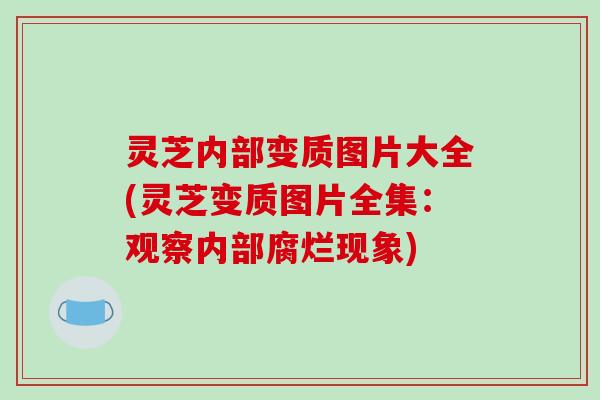 灵芝内部变质图片大全(灵芝变质图片全集：观察内部腐烂现象)