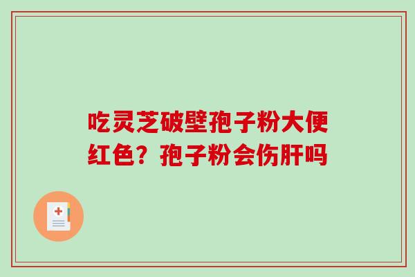 吃灵芝破壁孢子粉大便红色?孢子粉会伤吗 吃灵芝破壁孢子粉大便红色?孢子粉会伤吗