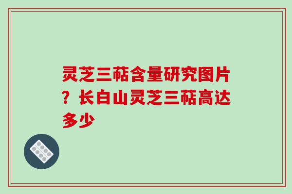 灵芝三萜含量研究图片？长白山灵芝三萜高达多少