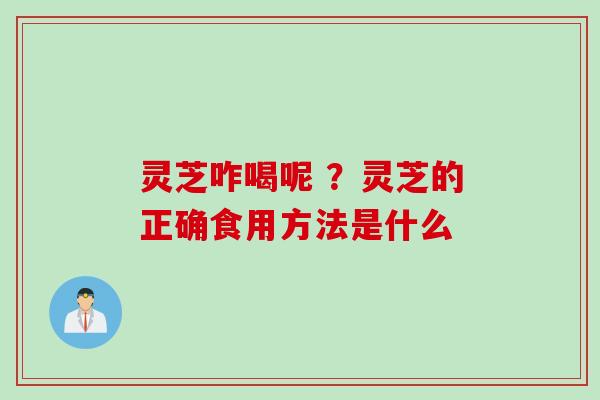 灵芝咋喝呢 ？灵芝的正确食用方法是什么