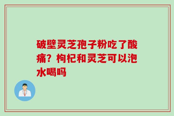 破壁灵芝孢子粉吃了酸痛？枸杞和灵芝可以泡水喝吗