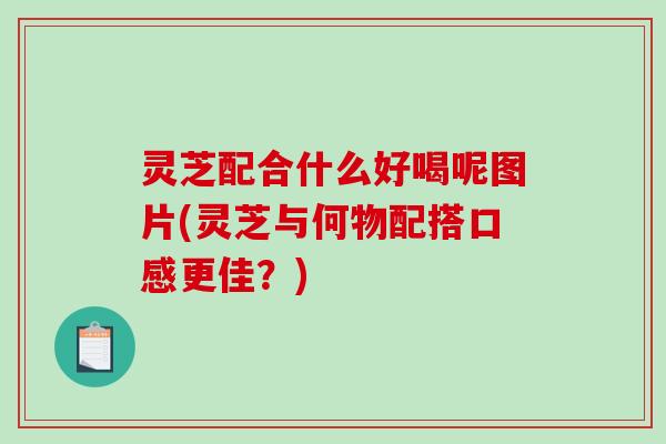 灵芝配合什么好喝呢图片(灵芝与何物配搭口感更佳？)