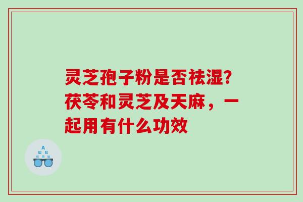 灵芝孢子粉是否祛湿？茯苓和灵芝及天麻，一起用有什么功效